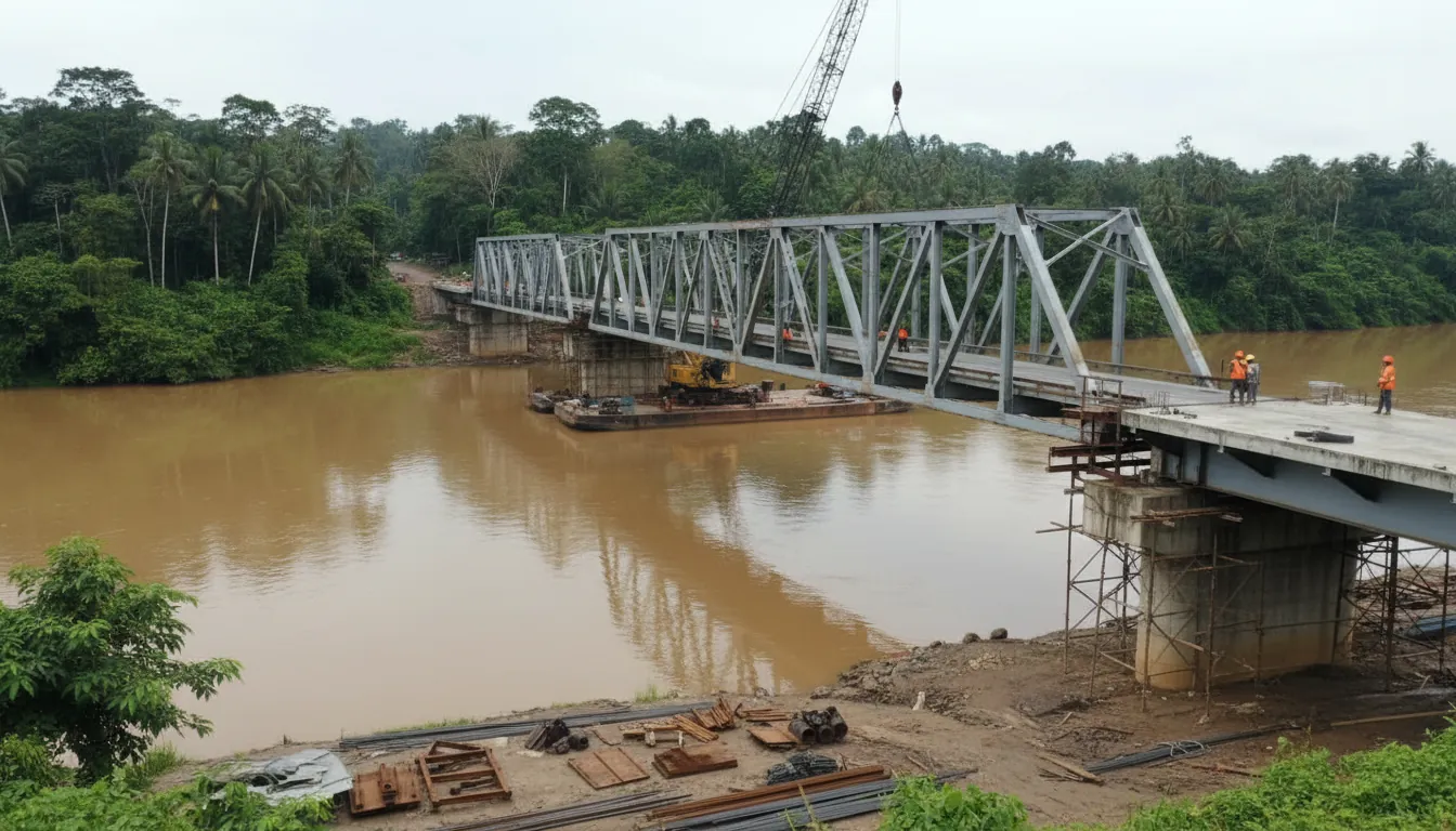 Proyek jembatan baja Yamasteel